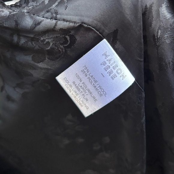 Maison Père Coat with Blue Faux Fur - Picture 5 of 9